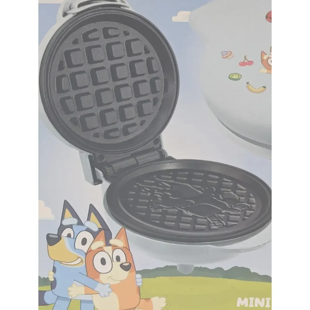 Uncanny Brand Bluey Character Non Stick Mini Waffle Maker New In Box